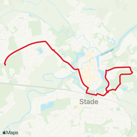 StadtBus/RegionalBus (Umland) Beethovenstr. - Bahnhof - Altländer Viertel U. Zurück map