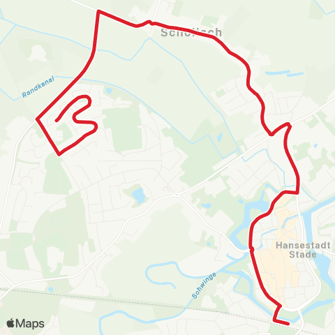 StadtBus/RegionalBus (Umland) Pferdemarkt - Bahnhof - - Schölisch - Schwedenviertel map