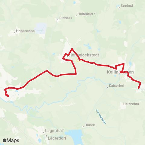StadtBus/RegionalBus (Umland) Itzehoe >Hohenlockstedt - Kellinghusen > Wrist map