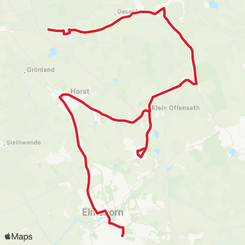 StadtBus/RegionalBus (Umland) Steinburg >Elmshorn map