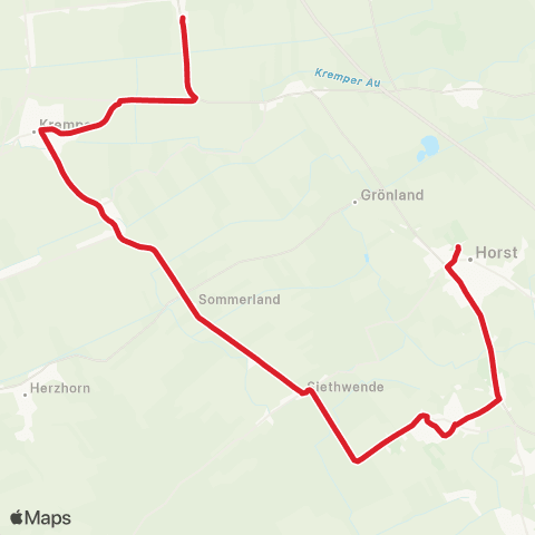 StadtBus/RegionalBus (Umland) Bf. Horst > Neuenbrook map