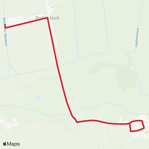 StadtBus/RegionalBus (Umland) Hohenfelde > Rethwisch map