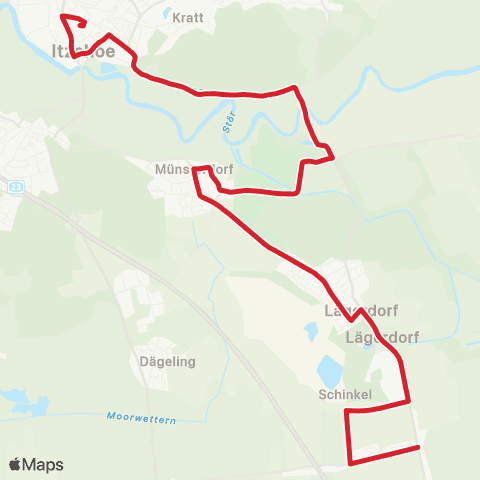 StadtBus/RegionalBus (Umland) Itzehoe > Rethwisch map