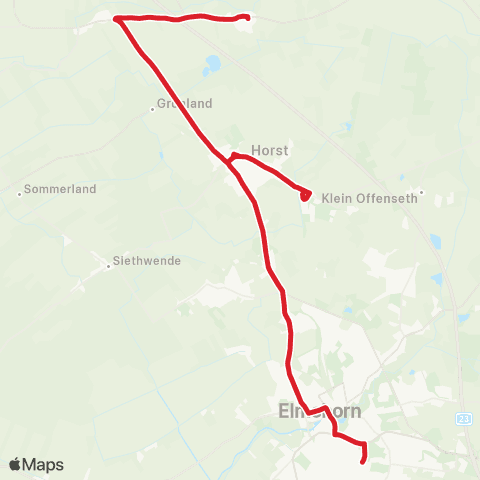 StadtBus/RegionalBus (Umland) Lägerdorf >Bf. Elmshorn map
