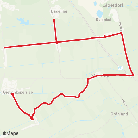 StadtBus/RegionalBus (Umland) Neuenbrook > Krempe map