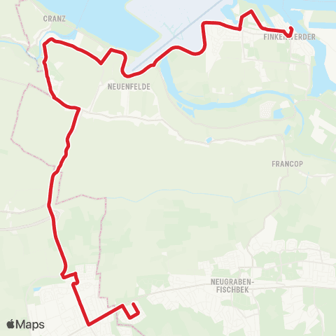 StadtBus/RegionalBus (Umland) Fischbek - Neu Wulmstorf - Neuenfelde - Finkenwerder map