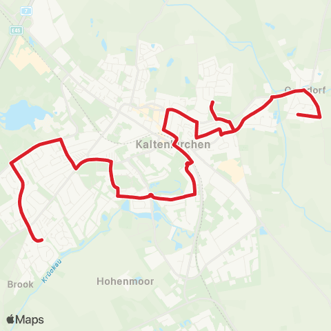 StadtBus/RegionalBus (Umland) Oersdorf > Kaltenkirchen > Kaltenkirchen, Brookring map