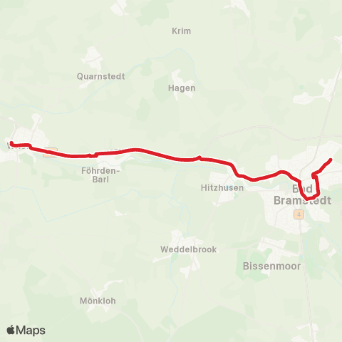 StadtBus/RegionalBus (Umland) Bad Bramstedt > Bf. Wrist map