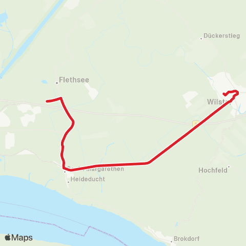 StadtBus/RegionalBus (Umland) Kudensee > Landscheide > St. Margarethen > Wilster map