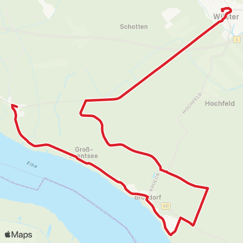 StadtBus/RegionalBus (Umland) St. Margarethen > Wewelsfleth > Brokdorf map