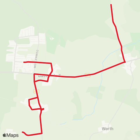 StadtBus/RegionalBus (Umland) Brunstorf > Hohenhorn > Dassendorf map