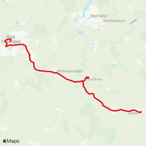 StadtBus/RegionalBus (Umland) Kastorf >Westerau>Bad Oldesloe map