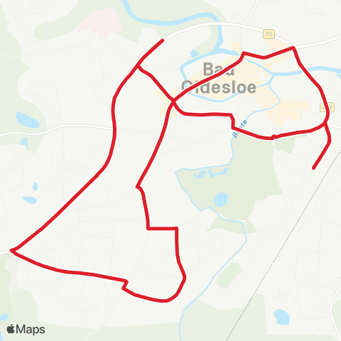 StadtBus/RegionalBus (Umland) Stadtverkehr Bad Oldesloe > Linie 4 map
