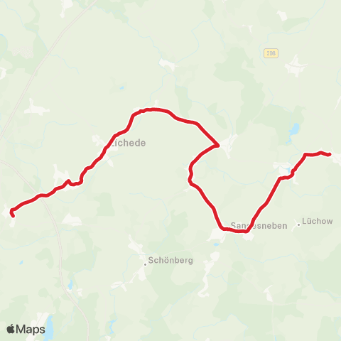 StadtBus/RegionalBus (Umland) Klinkrade >Sandesneben >Bargteheide map