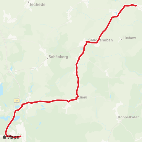 StadtBus/RegionalBus (Umland) Klinkrade > Sirksfelde >Trittau map