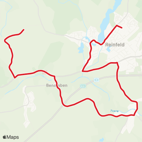StadtBus/RegionalBus (Umland) Steinfeld > Barnitz - Lokfeld > Reinfeld map