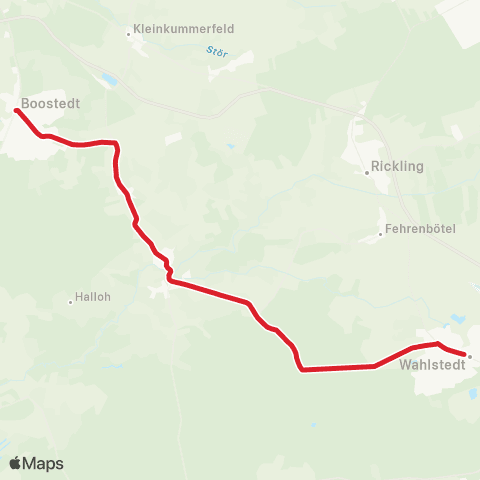 StadtBus/RegionalBus (Umland) Wahlstedt > Heidmühlen > Boostedt map