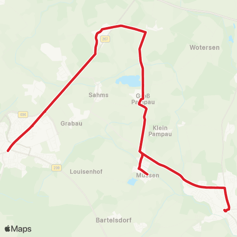 StadtBus/RegionalBus (Umland) Schwarzenbek >Elmenhorst >Büchen map