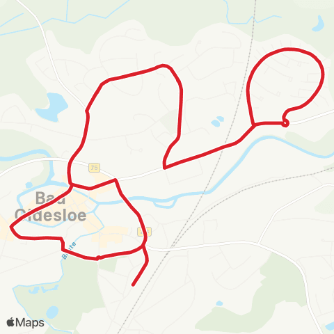StadtBus/RegionalBus (Umland) Stadtverkehr Bad Oldesloe > Linie 1 map