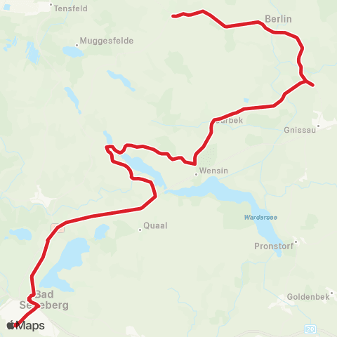 StadtBus/RegionalBus (Umland) Bad Segeberg > Schlamersdorf map