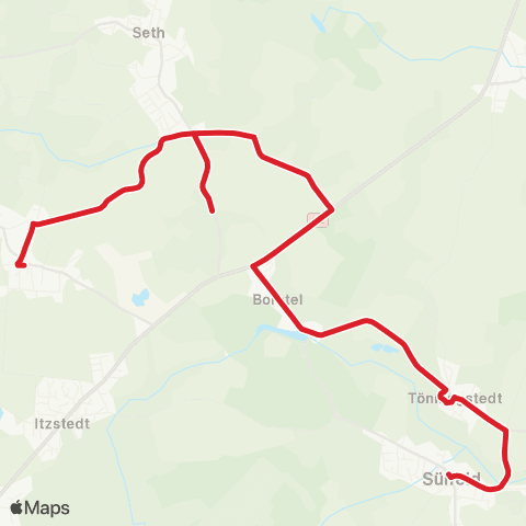 StadtBus/RegionalBus (Umland) Oering > Seth >Sülfeld map