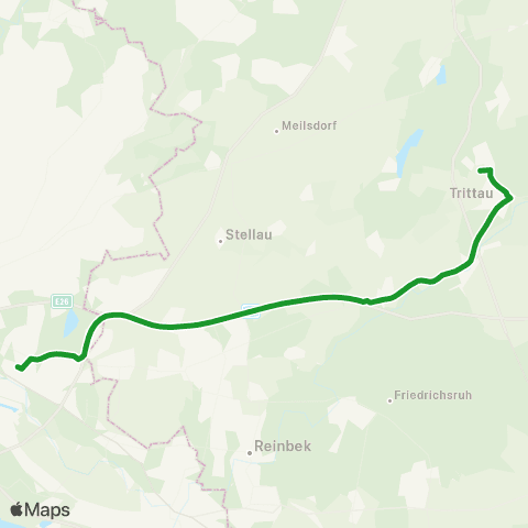 HVV XpressBus Billstedt > Witzhave > Grande > Trittau, Famila map