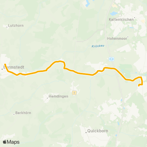 Andere Linien Sev - Elmshorn > Barmstedt > Ulzburg Süd map