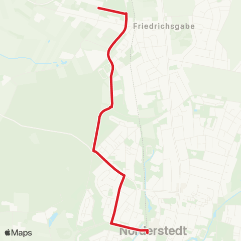 StadtBus/RegionalBus (Hamburg) %Ubnorderstedt Mitte > Friedrichsgabe, Tycho-Brahe-Kehre map