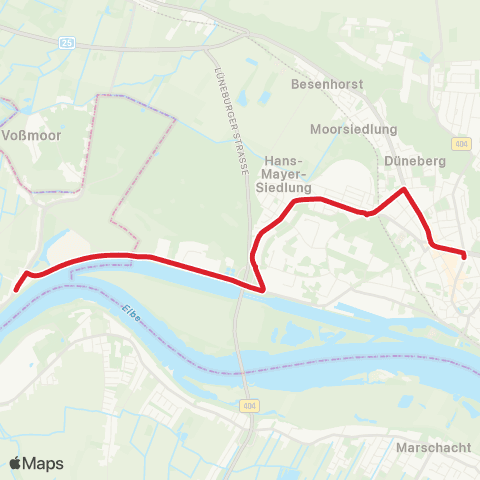 StadtBus/RegionalBus (Hamburg) Altengamme > Geesthacht, Zob > Geesthacht, Gewerbegebiet Mercatorstr. map