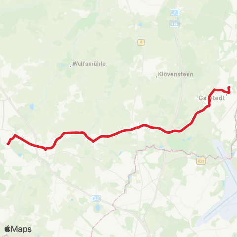 StadtBus/RegionalBus (Hamburg) Bf. Pinneberg > Ellerbek > Bönningstedt > Garstedt map