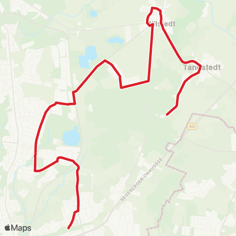 StadtBus/RegionalBus (Hamburg) Tangstedt > Wilstedt > %Ubnorderstedt Mitte / Norderstedt, Schulzentrum Süd map