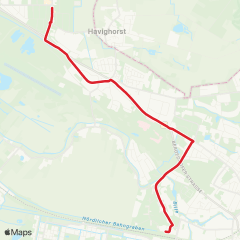 StadtBus/RegionalBus (Hamburg) Bf. Bergedorf / Mümmelmannsberg - Lohbrügge - Nettelnburg map