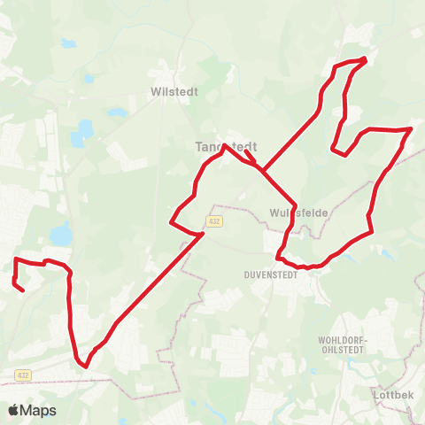 StadtBus/RegionalBus (Hamburg) Bargfeld-Stegen / Kayhude > Wiemerskamp > Tangstedt (> Norderstedter Schulen) map