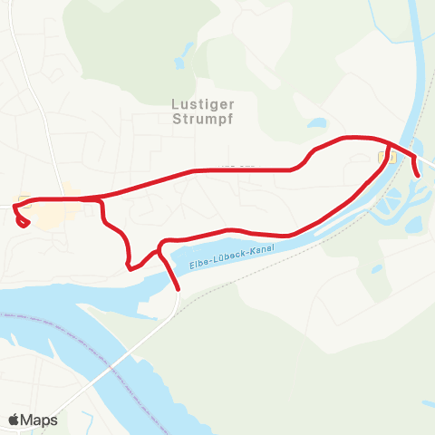 StadtBus/RegionalBus (Hamburg) Lauenburg, Zob > Bf. Lauenburg > Hafenstraße > Industriegebiet > Lauenburg, Zob map