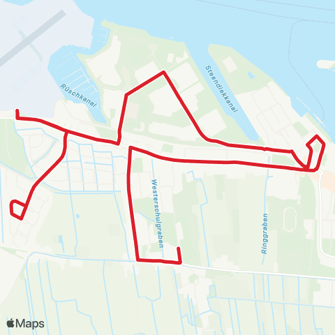 StadtBus/RegionalBus (Hamburg) Norderkirchenweg > Finkenwerder > Airbus > Neue Bullerrinne map