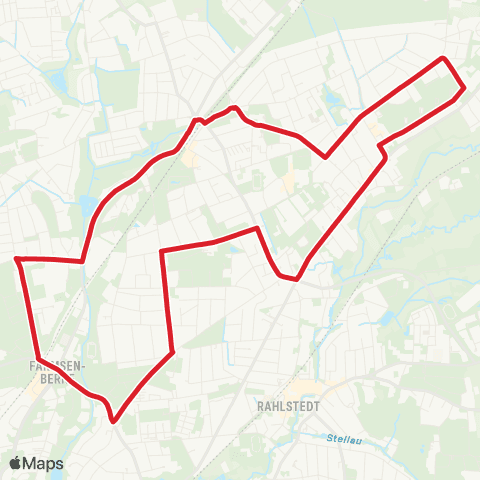 NachtBus Berne > Farmsen > Berne map