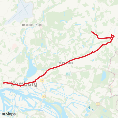 NachtBus St. Pauli > Wandsbek > Rahlstedt > Großlohe map