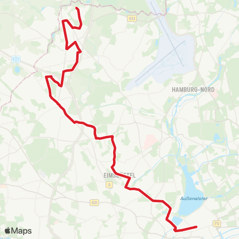 NachtBus Schnelsen > Eidelstedt > Schlump > Bf. Dammtor > Hauptbahnhof / Zob map