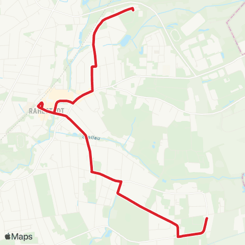 StadtBus/RegionalBus (Hamburg) Sorenkoppel > Bf. Rahlstedt > Eichwischen map