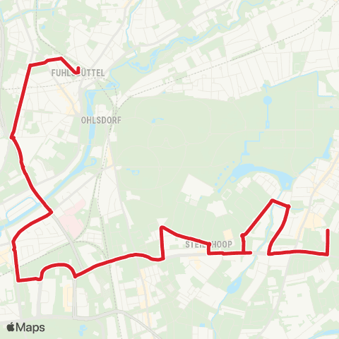 StadtBus/RegionalBus (Hamburg) Fuhlsbüttel > Bramfeld (Heukoppel) map