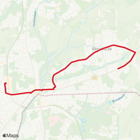StadtBus/RegionalBus (Hamburg) Garstedt > Glashütter Damm > Glashütte, Zob map
