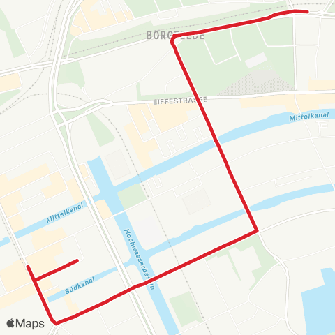 StadtBus/RegionalBus (Umland) Burgstraße > Hammerbrook map