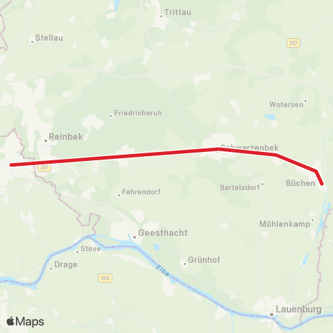 Andere Linien Bergedorf > Büchen map