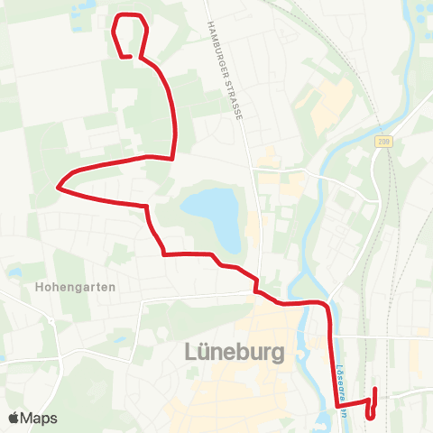 StadtBus/RegionalBus (Umland) Bf. Lüneburg > Boizenburger Straße > Stöteroggestraße (Nord) map