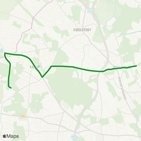 HVV XpressBus Osdorfer Born > Schenefelder Platz > Stellingen > Hagenbecks Tierpark map