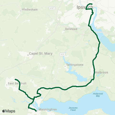 Ipswich Buses Bendalls Court - Old Cattle Market Bus Sta map