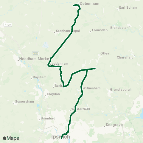 Ipswich Buses Railway Station - High School map