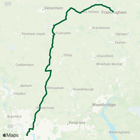 Ipswich Buses White Horse Mews - Old Cattle Market Bus Sta map