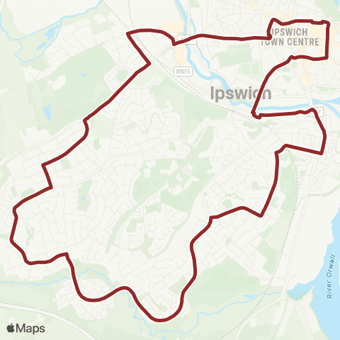 Ipswich Buses Tower Ramparts Bus Sta - Tower Ramparts Bus Sta map