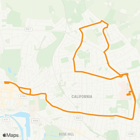Ipswich Buses Tower Ramparts Bus Sta - Tower Ramparts Bus Sta map